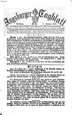 Augsburger Tagblatt Dienstag 7. Januar 1873