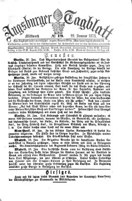 Augsburger Tagblatt Mittwoch 22. Januar 1873