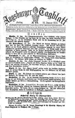 Augsburger Tagblatt Freitag 24. Januar 1873