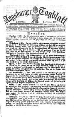 Augsburger Tagblatt Donnerstag 6. Februar 1873