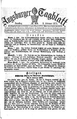 Augsburger Tagblatt Samstag 8. Februar 1873