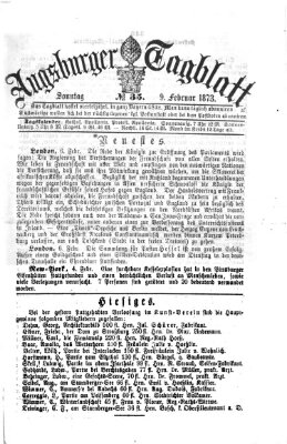 Augsburger Tagblatt Sonntag 9. Februar 1873