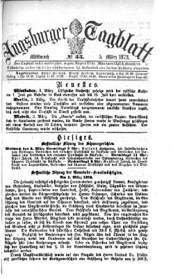 Augsburger Tagblatt Mittwoch 5. März 1873