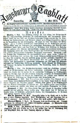 Augsburger Tagblatt Donnerstag 8. Mai 1873