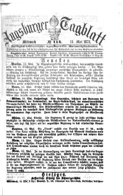 Augsburger Tagblatt Mittwoch 14. Mai 1873