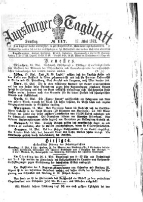 Augsburger Tagblatt Samstag 17. Mai 1873