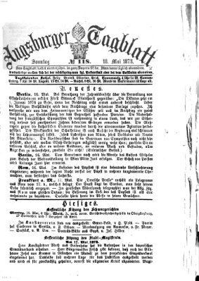 Augsburger Tagblatt Sonntag 18. Mai 1873