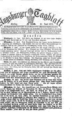 Augsburger Tagblatt Freitag 13. Juni 1873