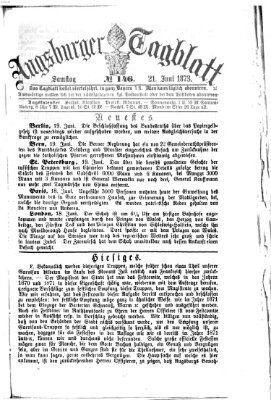 Augsburger Tagblatt Samstag 21. Juni 1873