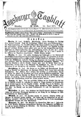 Augsburger Tagblatt Dienstag 24. Juni 1873