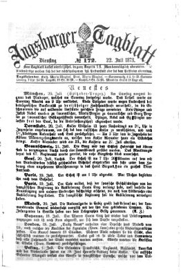 Augsburger Tagblatt Dienstag 22. Juli 1873