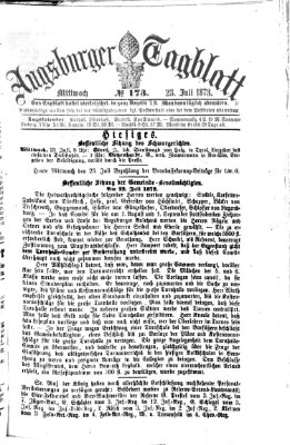 Augsburger Tagblatt Mittwoch 23. Juli 1873