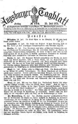 Augsburger Tagblatt Freitag 25. Juli 1873