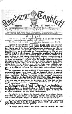 Augsburger Tagblatt Dienstag 19. August 1873