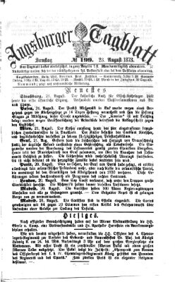 Augsburger Tagblatt Samstag 23. August 1873