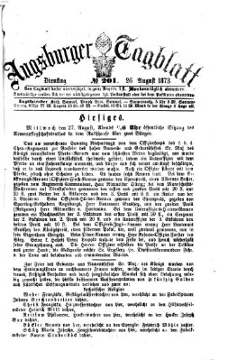 Augsburger Tagblatt Dienstag 26. August 1873