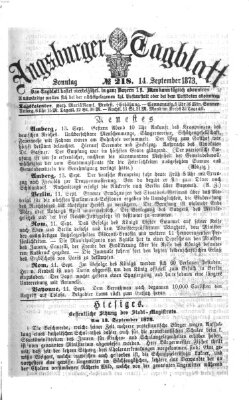 Augsburger Tagblatt Sonntag 14. September 1873