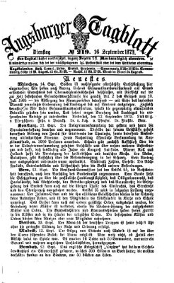 Augsburger Tagblatt Dienstag 16. September 1873