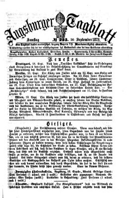 Augsburger Tagblatt Samstag 20. September 1873