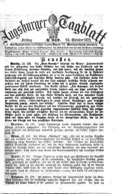 Augsburger Tagblatt Freitag 24. Oktober 1873