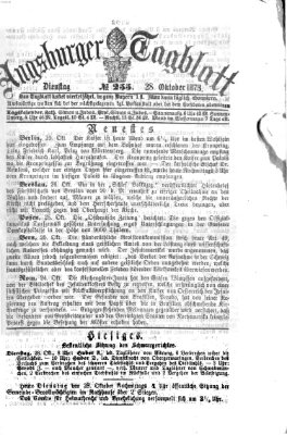 Augsburger Tagblatt Dienstag 28. Oktober 1873