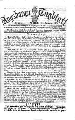 Augsburger Tagblatt Sonntag 30. November 1873