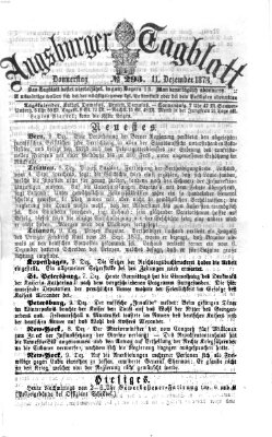 Augsburger Tagblatt Donnerstag 11. Dezember 1873