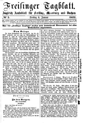 Freisinger Tagblatt (Freisinger Wochenblatt) Freitag 6. Januar 1871