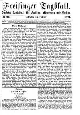 Freisinger Tagblatt (Freisinger Wochenblatt) Dienstag 24. Januar 1871