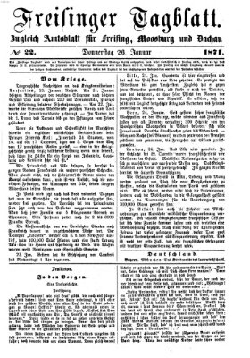 Freisinger Tagblatt (Freisinger Wochenblatt) Donnerstag 26. Januar 1871