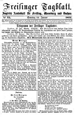 Freisinger Tagblatt (Freisinger Wochenblatt) Sonntag 29. Januar 1871