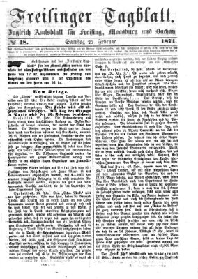 Freisinger Tagblatt (Freisinger Wochenblatt) Samstag 25. Februar 1871