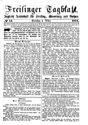 Freisinger Tagblatt (Freisinger Wochenblatt) Samstag 4. März 1871