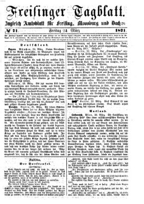 Freisinger Tagblatt (Freisinger Wochenblatt) Freitag 24. März 1871