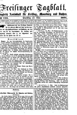 Freisinger Tagblatt (Freisinger Wochenblatt) Samstag 13. Mai 1871