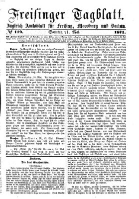 Freisinger Tagblatt (Freisinger Wochenblatt) Sonntag 21. Mai 1871