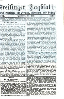 Freisinger Tagblatt (Freisinger Wochenblatt) Donnerstag 25. Mai 1871