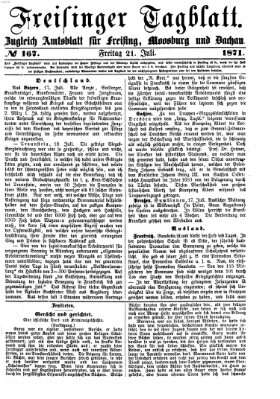 Freisinger Tagblatt (Freisinger Wochenblatt) Freitag 21. Juli 1871