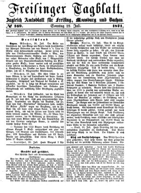 Freisinger Tagblatt (Freisinger Wochenblatt) Sonntag 23. Juli 1871