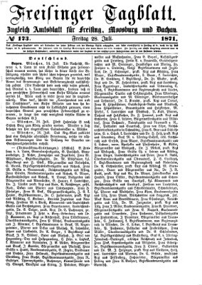 Freisinger Tagblatt (Freisinger Wochenblatt) Freitag 28. Juli 1871