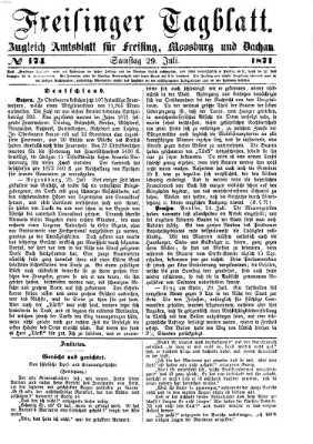 Freisinger Tagblatt (Freisinger Wochenblatt) Samstag 29. Juli 1871