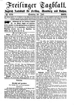 Freisinger Tagblatt (Freisinger Wochenblatt) Sonntag 30. Juli 1871