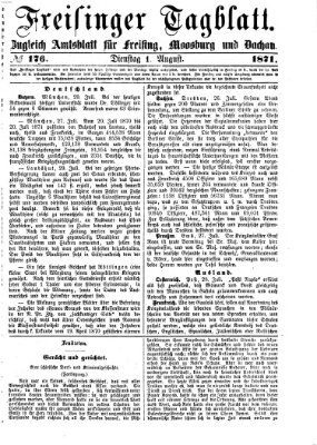 Freisinger Tagblatt (Freisinger Wochenblatt) Dienstag 1. August 1871