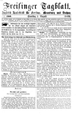 Freisinger Tagblatt (Freisinger Wochenblatt) Samstag 5. August 1871