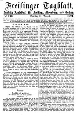 Freisinger Tagblatt (Freisinger Wochenblatt) Dienstag 22. August 1871