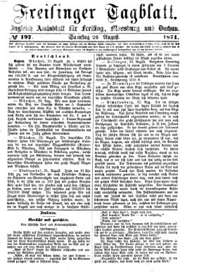 Freisinger Tagblatt (Freisinger Wochenblatt) Samstag 26. August 1871