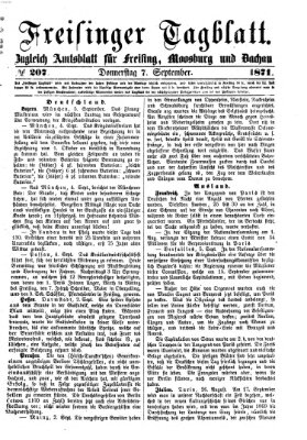 Freisinger Tagblatt (Freisinger Wochenblatt) Donnerstag 7. September 1871