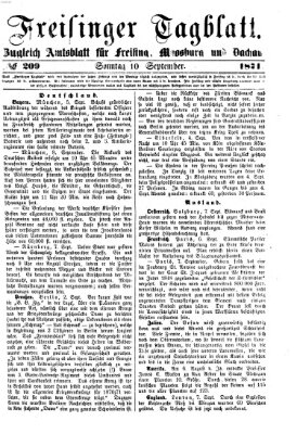 Freisinger Tagblatt (Freisinger Wochenblatt) Sonntag 10. September 1871