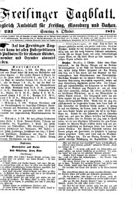 Freisinger Tagblatt (Freisinger Wochenblatt) Sonntag 8. Oktober 1871