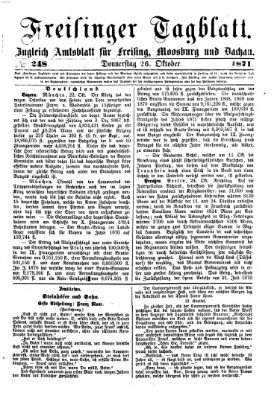 Freisinger Tagblatt (Freisinger Wochenblatt) Donnerstag 26. Oktober 1871